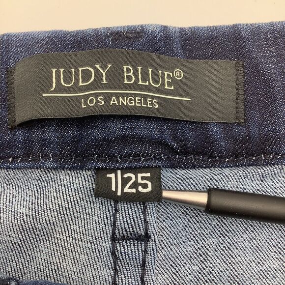 Judy Blue Womens Pull On Super Flare Raw Hem Denim Jeans Blue Size 25 - Picture 6 of 7